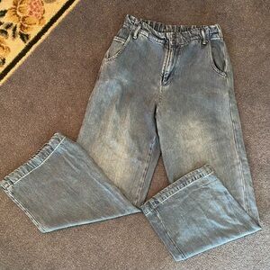 YFB Young Fabulous & Broke Wide Leg Elastic Waist Jeans Small
